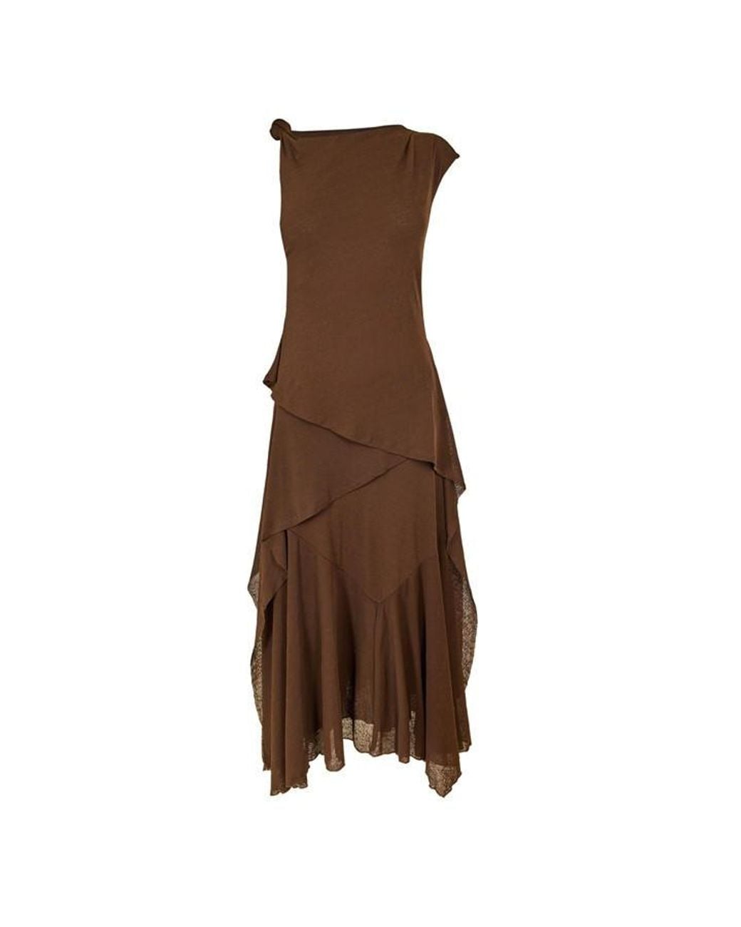Ganni Brown Shift Dress