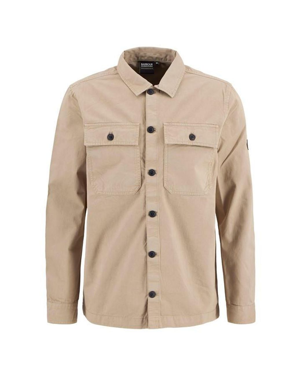 Barbour Natural Arlo Cotton Long Sleeve Overshirt for men