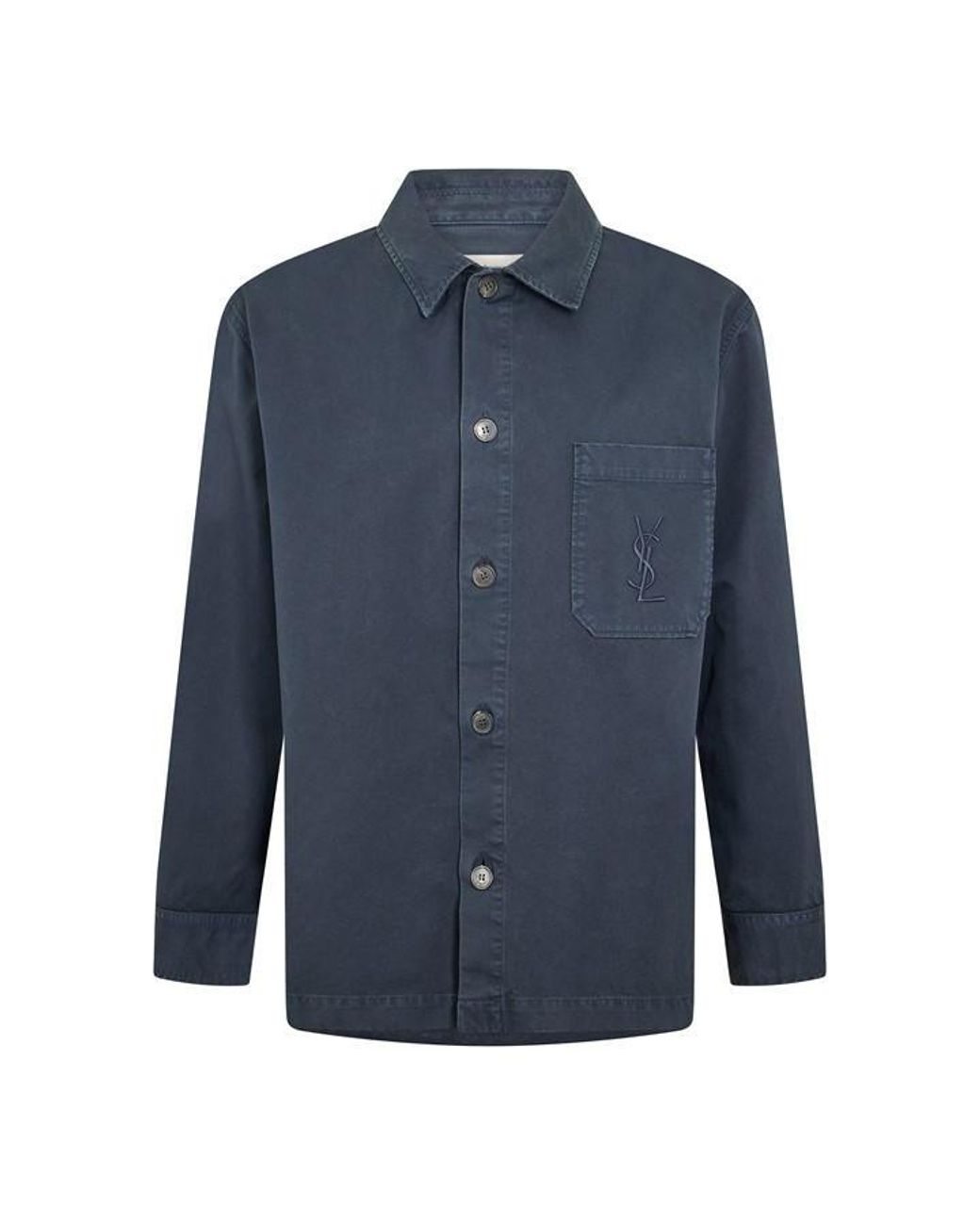 Saint Laurent Blue Ysl Pocket Overshirt for men