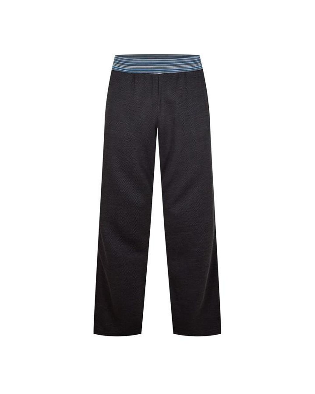 Missoni Blue Chevron Straight Leg Trousers for men