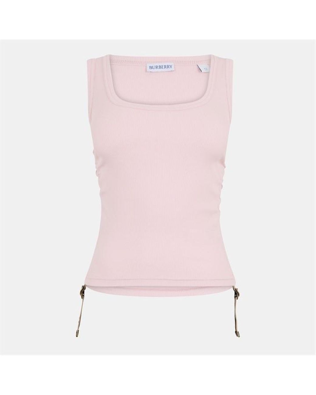 Burberry Pink Ruched Buckle Tank Top