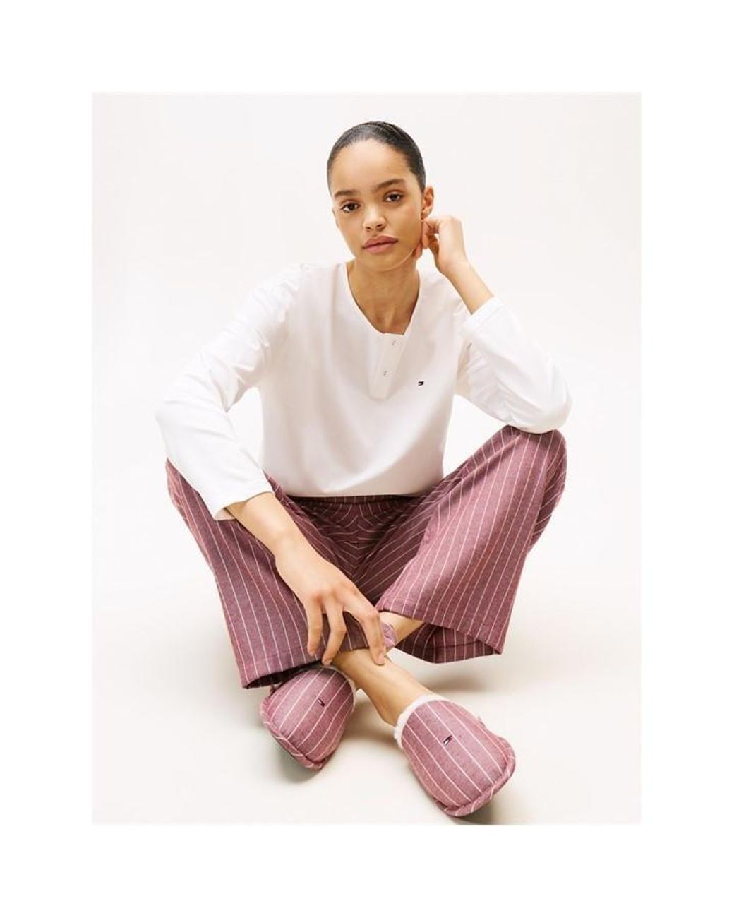 Tommy Hilfiger Pink Sleeper Long Sleeve Pyjama Set
