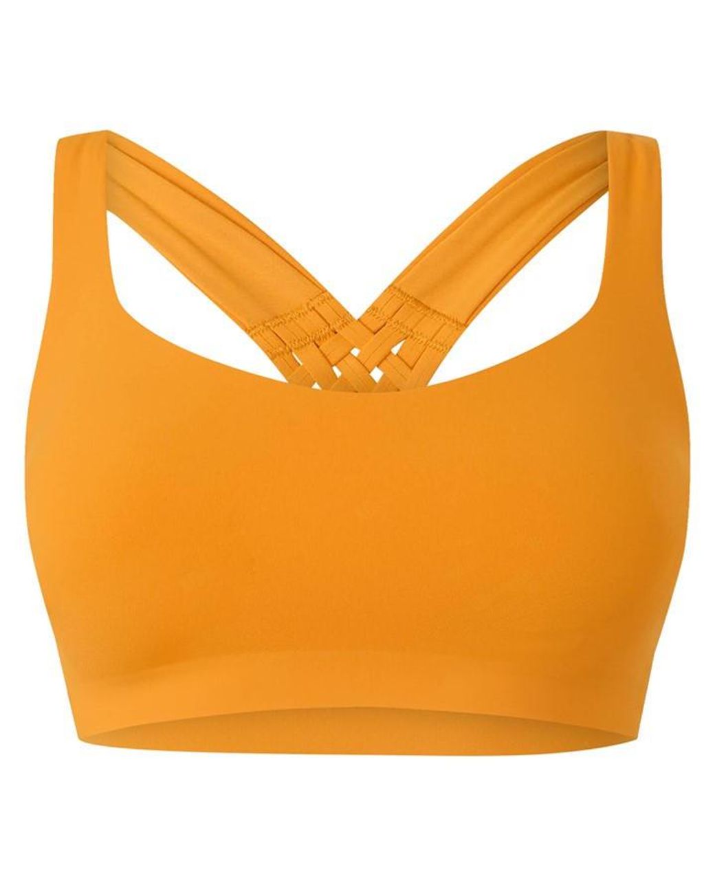 lululemon athletica Orange Strappy Medium Impact Sports Bra