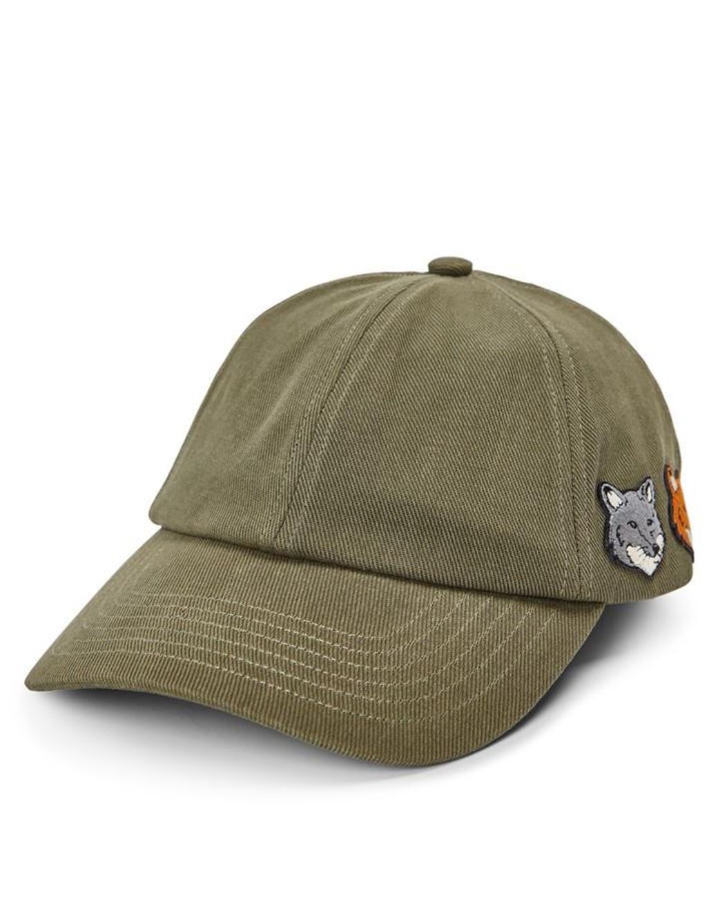 Maison Kitsuné Green Double Fox Head Fade Baseball Cap for men