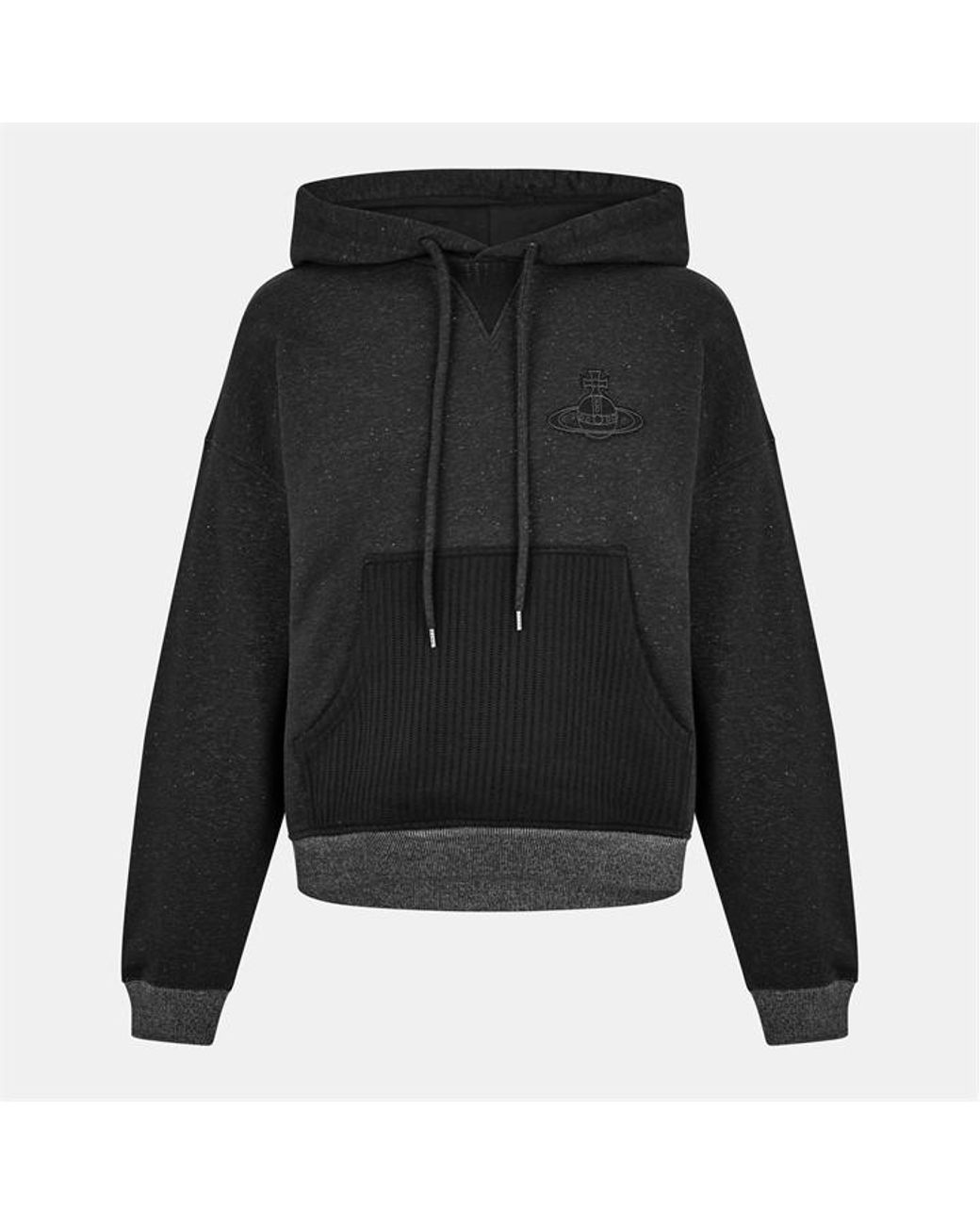 Vivienne Westwood Black Viv Ashton Pull Over Relaxed Fit Hoodie for men