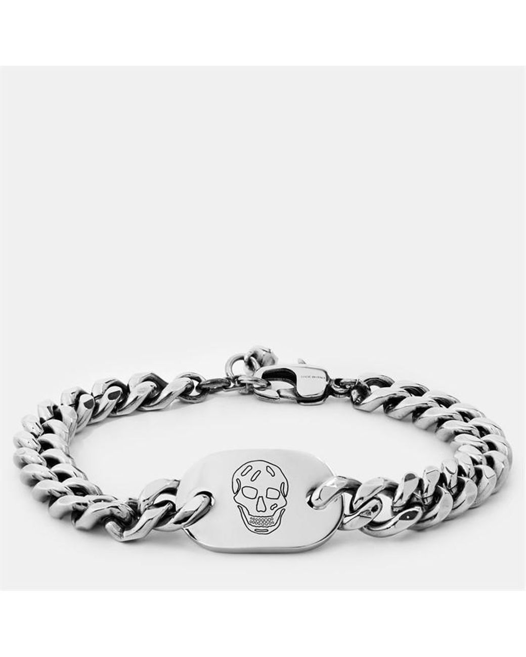 McQueen White Chain Bracelet for men