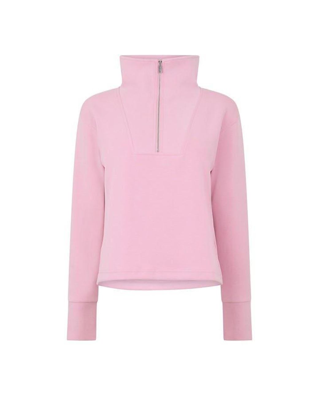 Sweaty Betty Pink Sb Half Zip Crop Swt Ld64