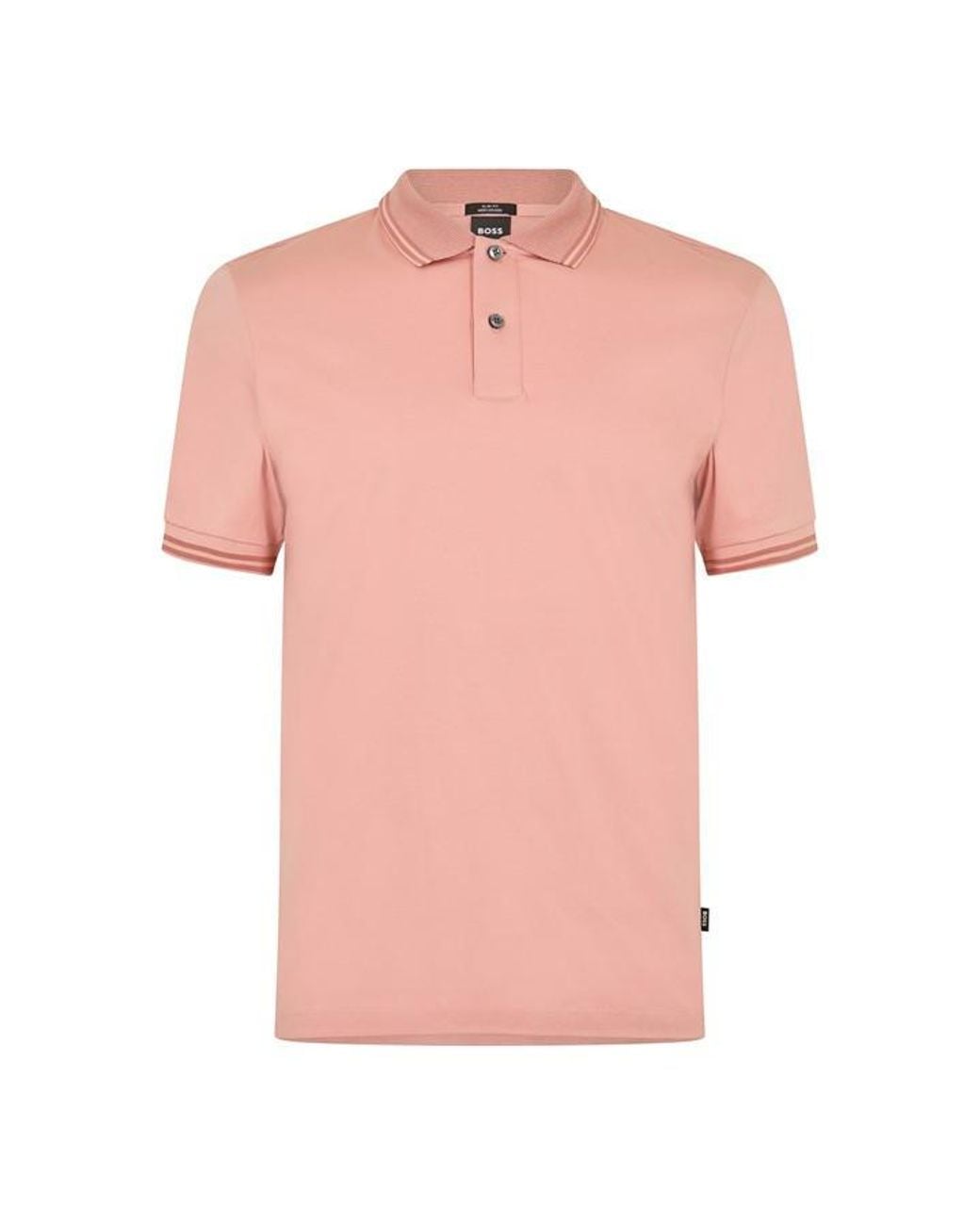 Boss Pink Short Sleeve Polo Shirt for men
