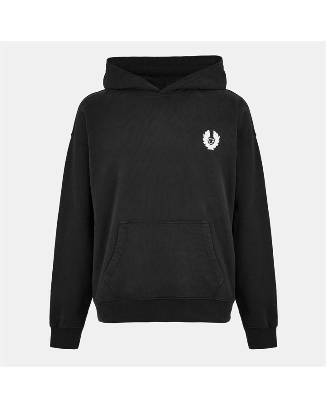 Belstaff Black Pull Over Hoodie for men