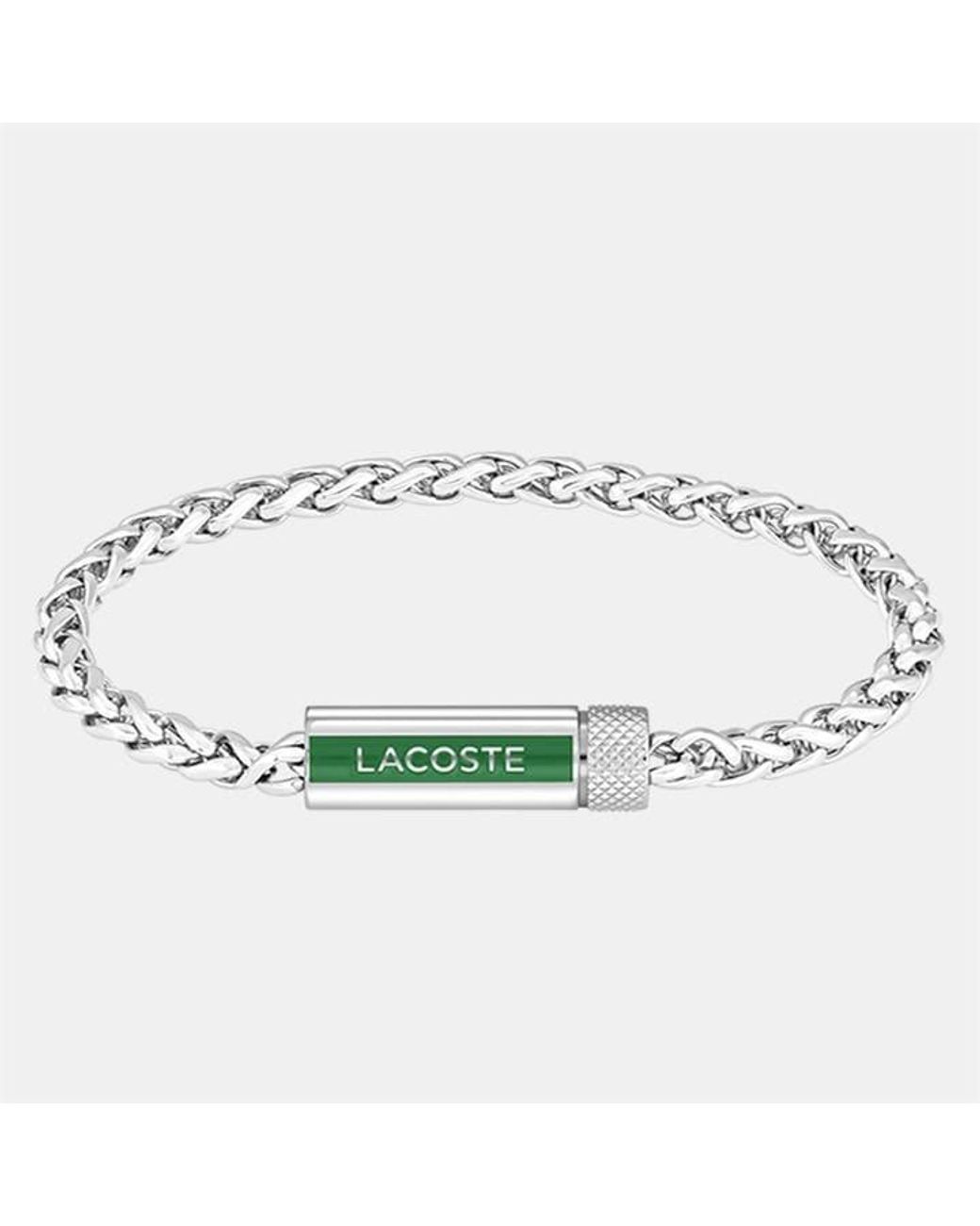 Lacoste Metallic Spelt Stainless Steel Bracelet for men