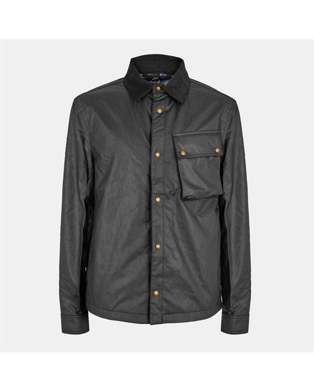 Belstaff Black Weather Resistant Wax Jacket for men