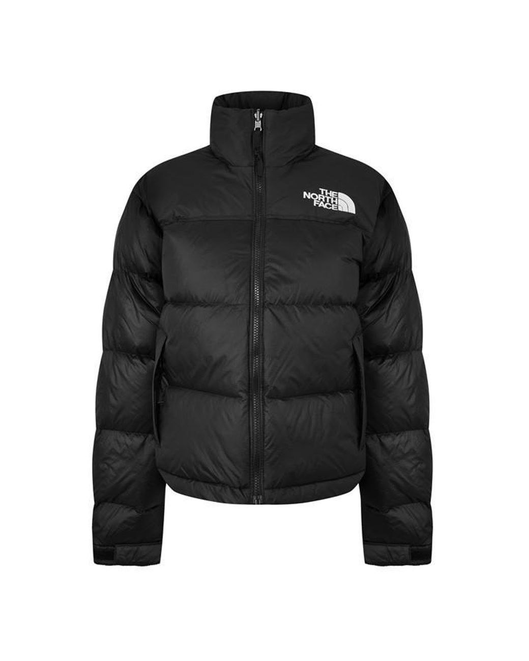 The North Face Black 1996 Retro Nuptse Water Resistant Goose Down Short Puffer Jacket