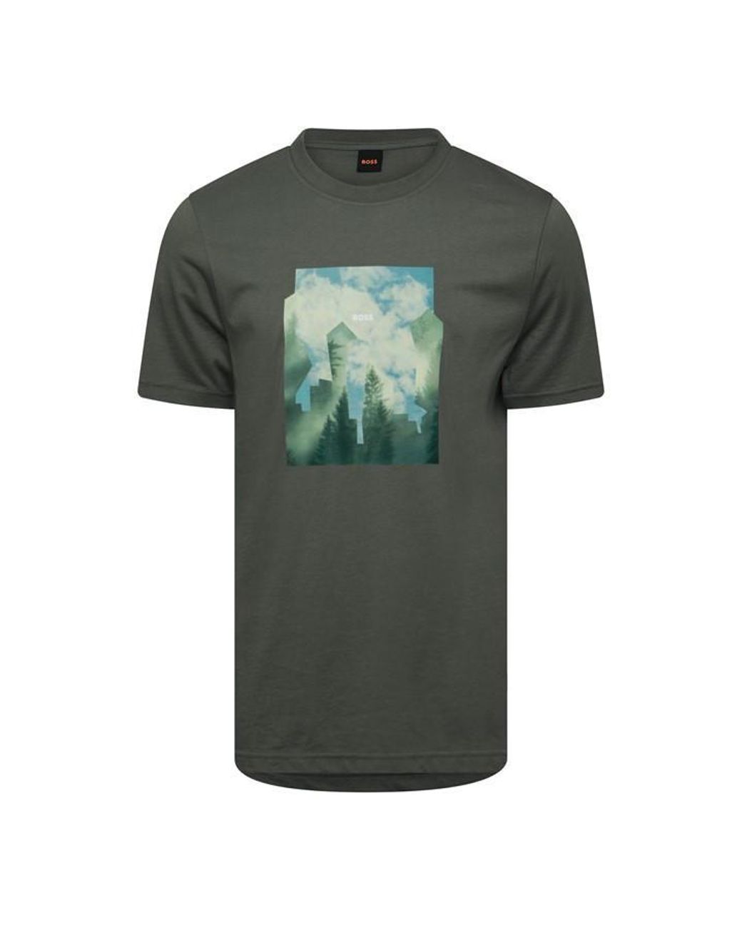 Boss Green Cover Graphic Cotton Crew-Neck Short-Sleeve T-Shirt for men
