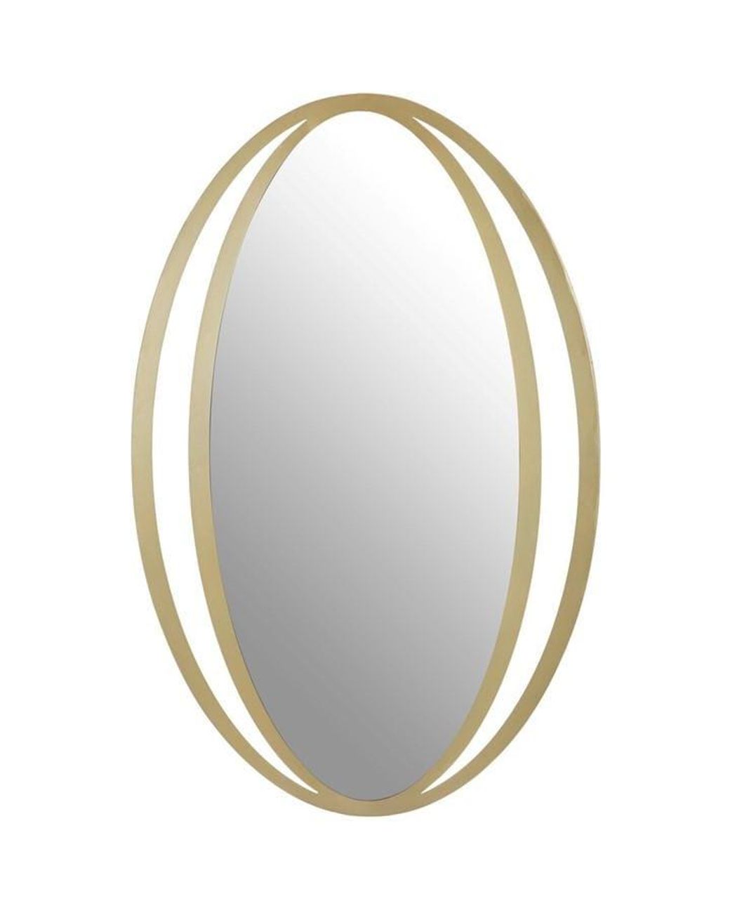 Interiors by Premier Trento Double Ring Design Wall Mirror in Metallic ...