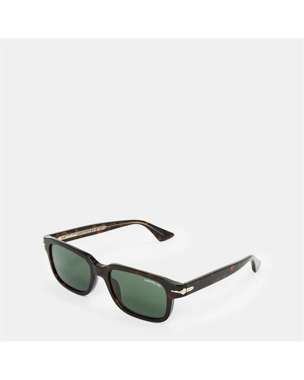Montblanc Green Mont Rectangle Sunglasses for men