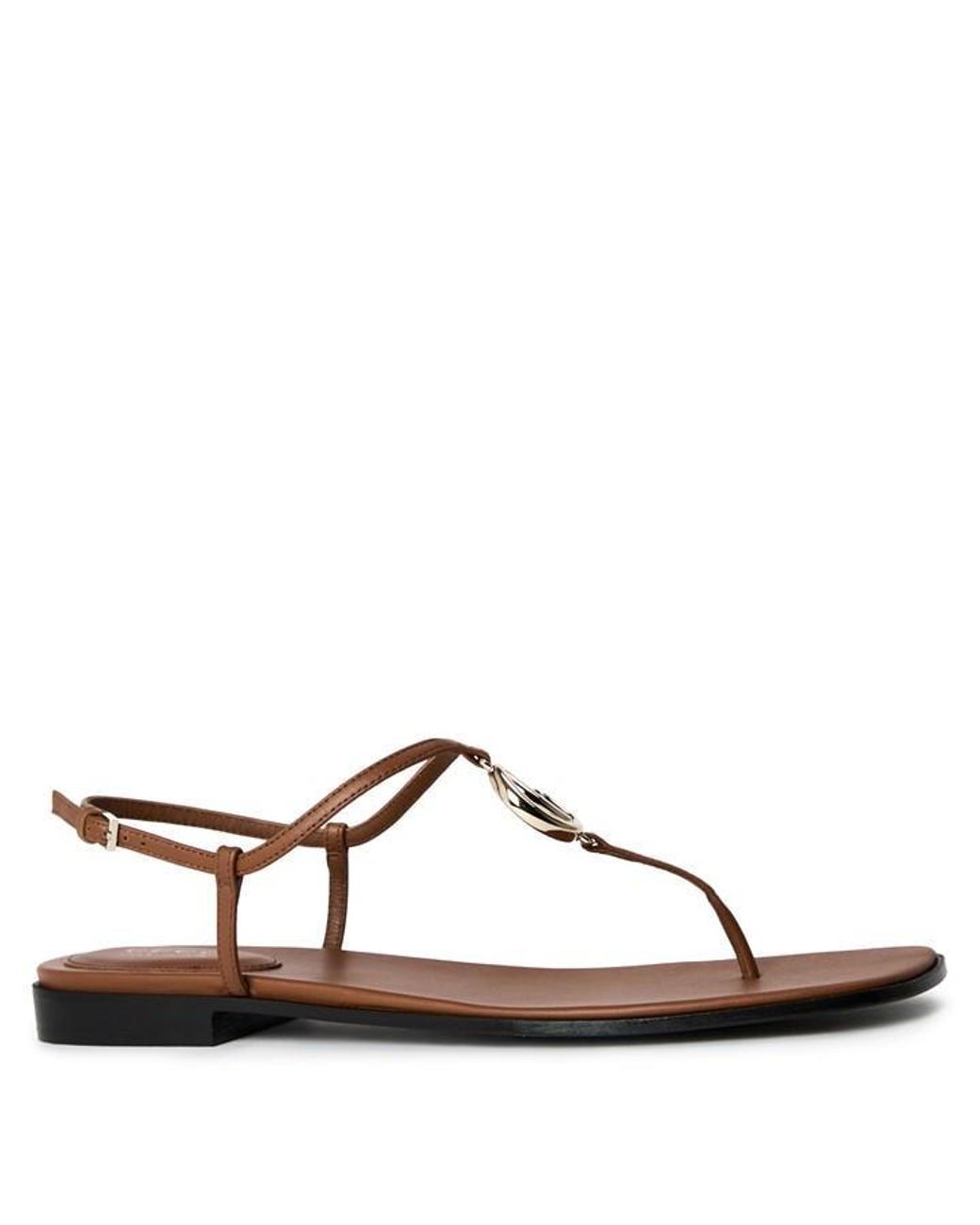 Gucci Brown Flat Sandals