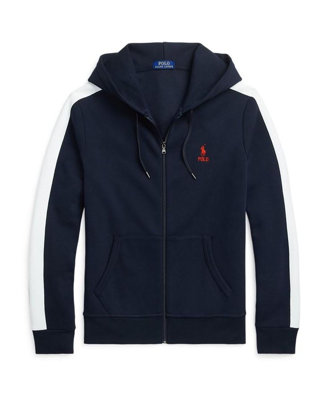 Polo Ralph Lauren Double Stripe Full Zip Hoodie in Blue for Men