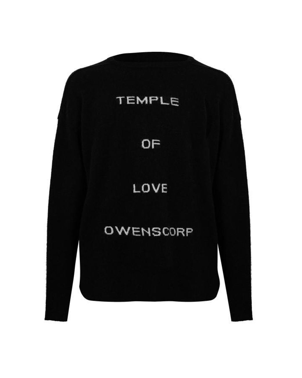 Rick Owens Black Round Neck Knitted Crew Neck Jumper for men