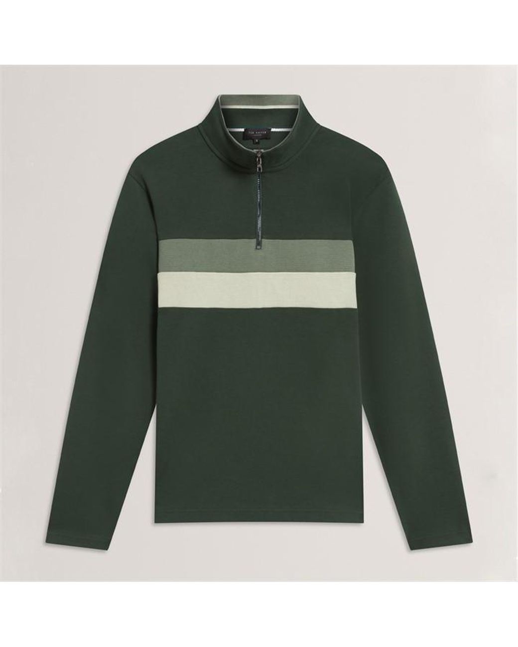 Ted Baker Green 1/4 Zip Fleece for men