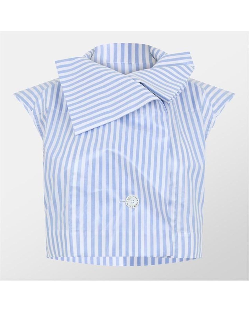 Vivienne Westwood Blue Honour Structured Sleeveless Shirt