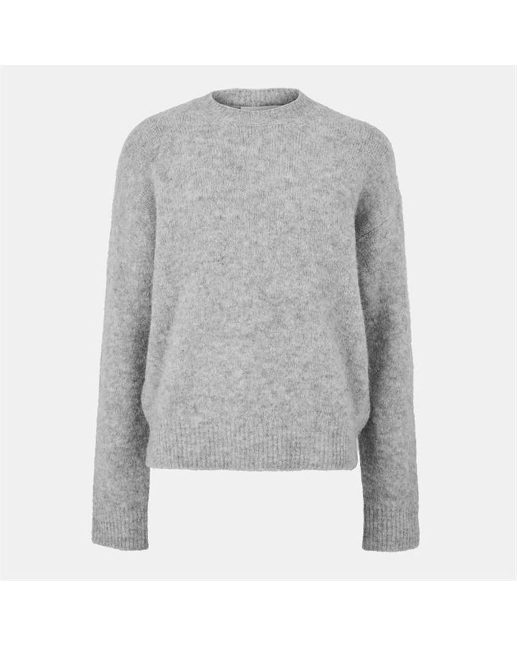 AMI Gray Crew Neck Jumper for men