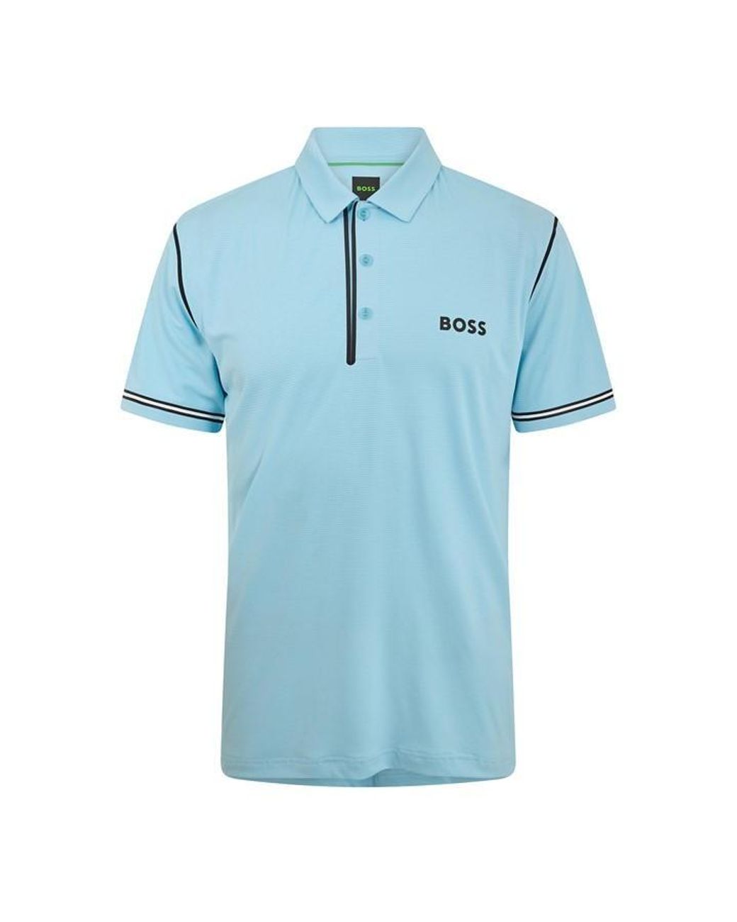 Boss Blue Short Sleeve Polo Shirt With Logo Detail (Paddytech Goc) for men
