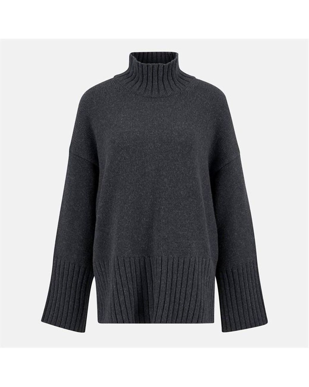 Barbour Gray Serena High Neck Jumper