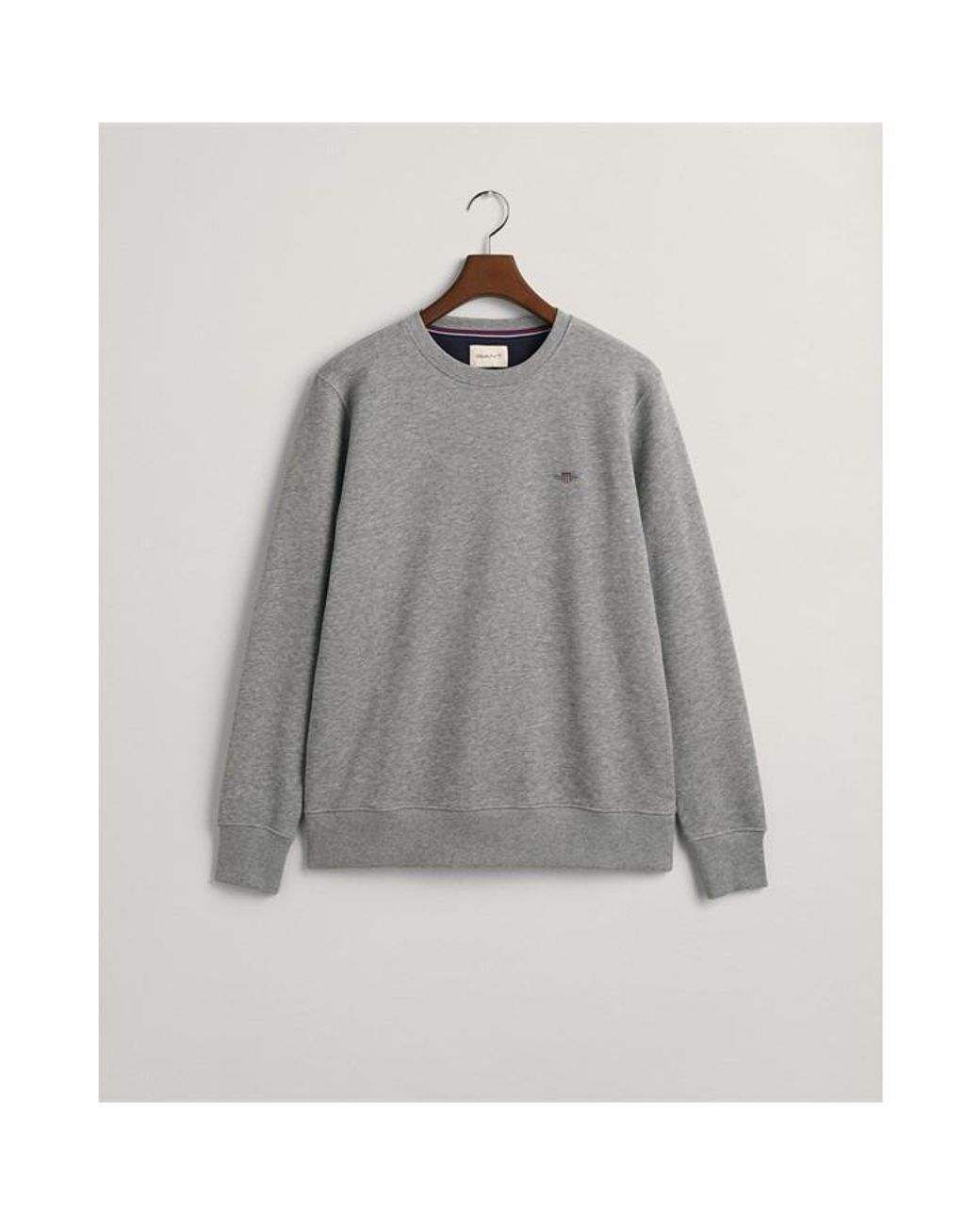 Gant Gray Shield Crew Neck Sweatshirt for men