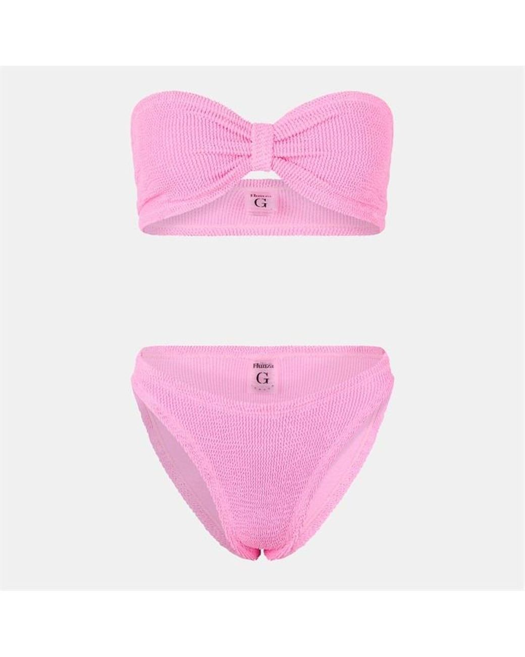 Hunza G Pink Jean Bikini Set
