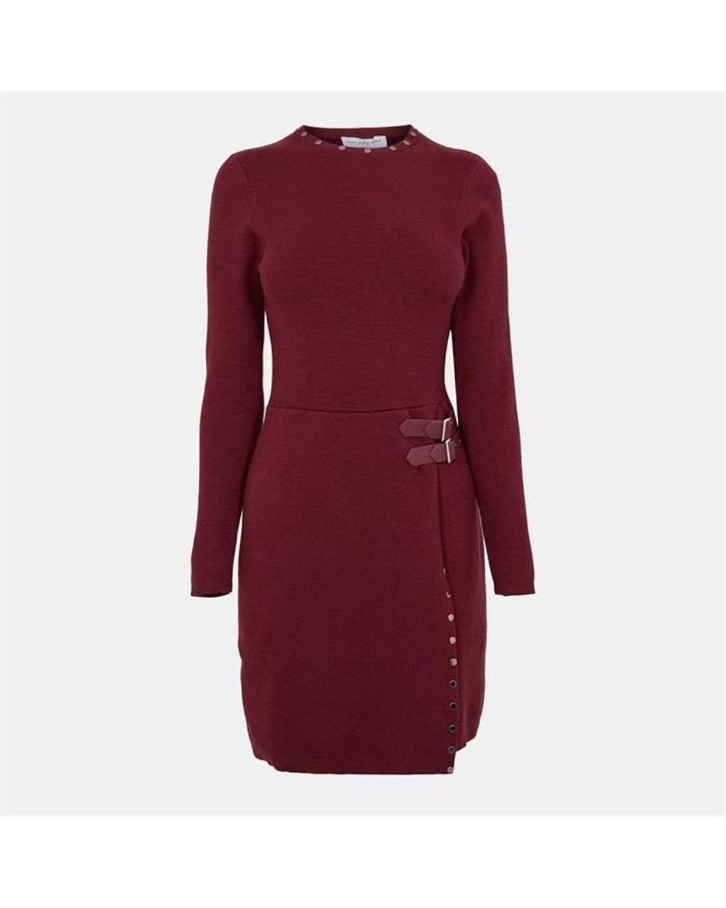 Never Fully Dressed Red Sammie Knitted Jumper Dress