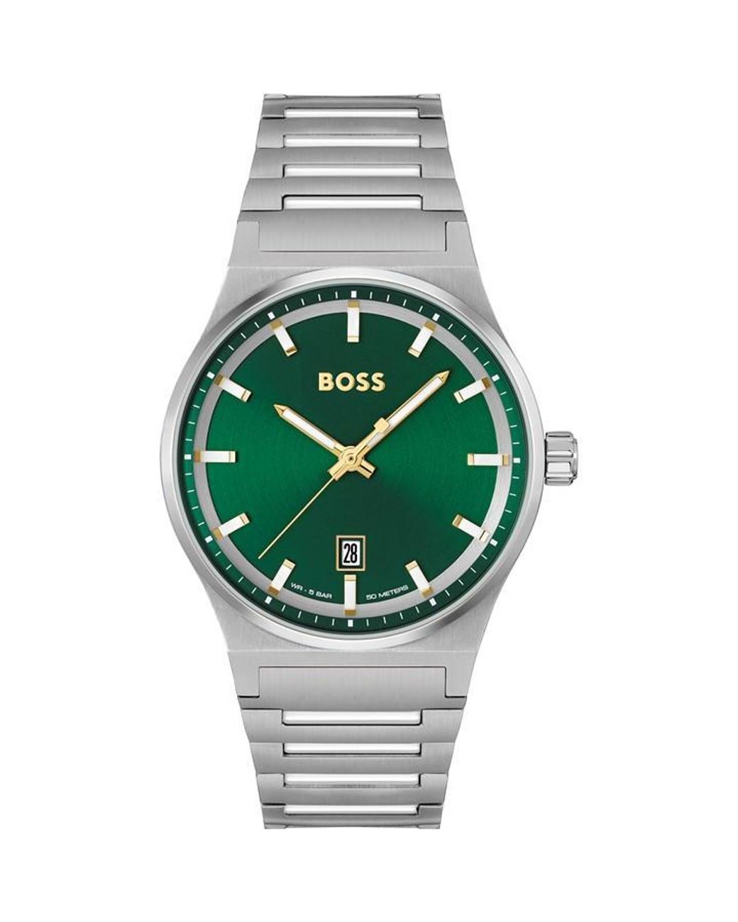 Boss Metallic Candour Three Hand Analogue Quartz Watch for men