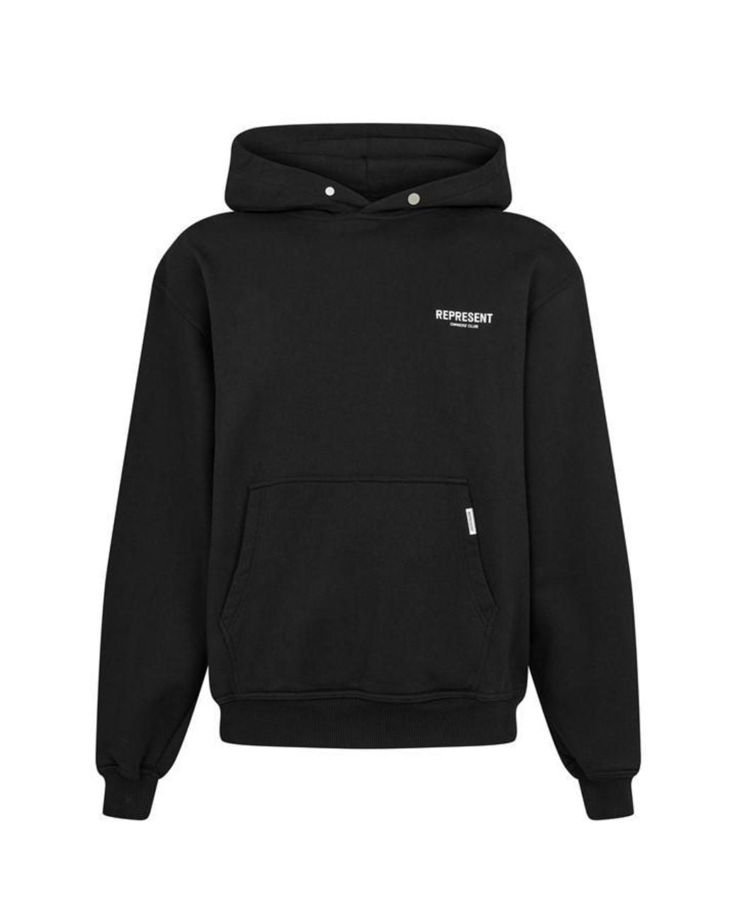 Represent Black Owners Club Hooded Sweatshirt, Premium Comfort Oversized Hoodie for men