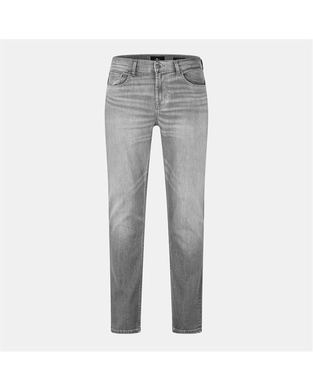 7 For All Mankind Gray Slimmy Jeans for men
