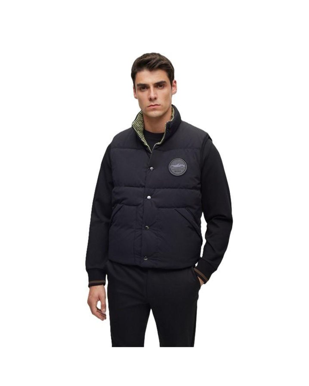 Boss Blue Tailored Sleeveless Lightweight Gilet for men