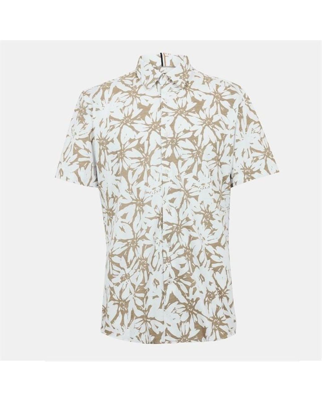 Boss White Roan Ken Long Sleeve Oxford Shirt for men