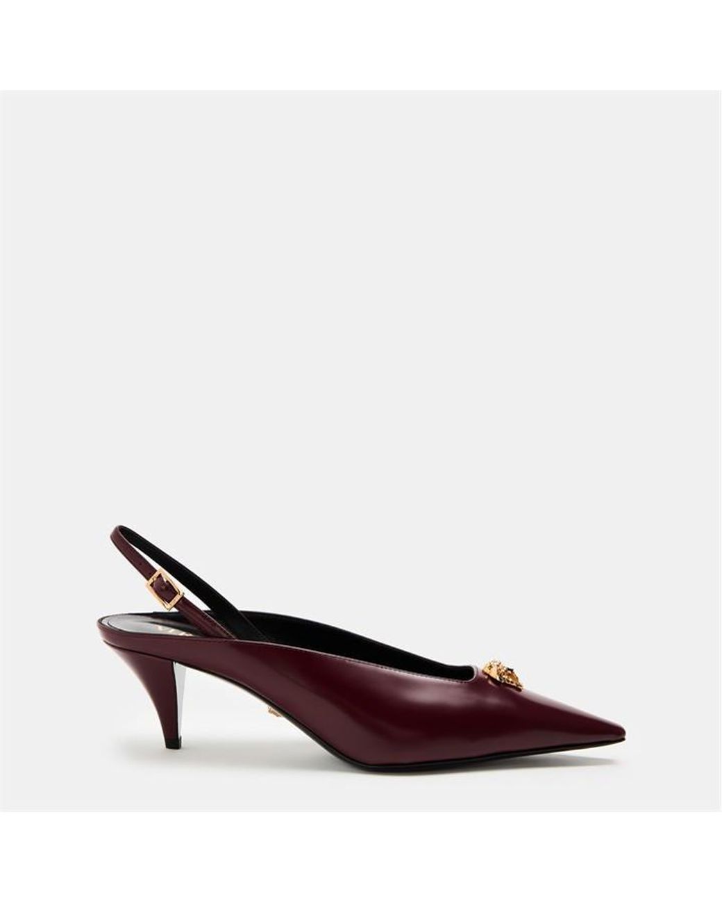 Versace Red La Medusa Slingback Pumps