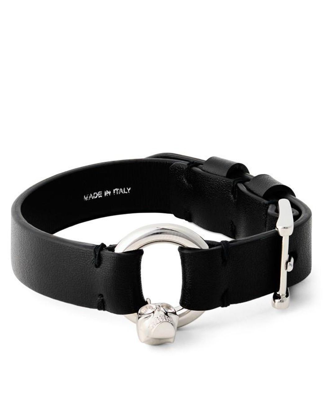 McQueen Black Alex Skull Chain Bracelet for men