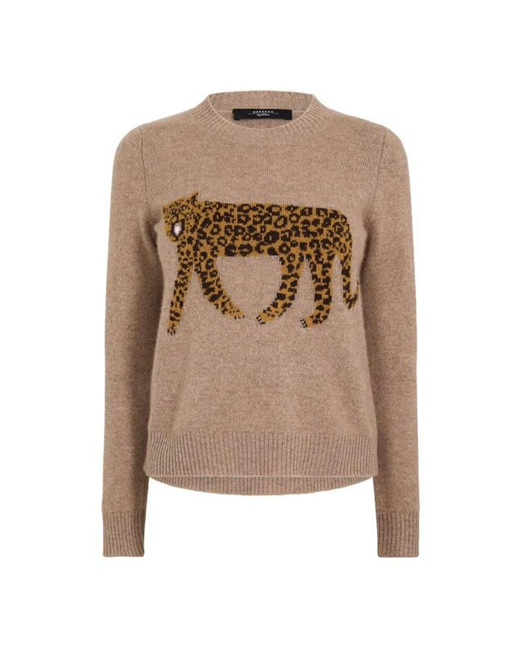 Weekend by Maxmara Brown Tunica Crew Neck Jumper