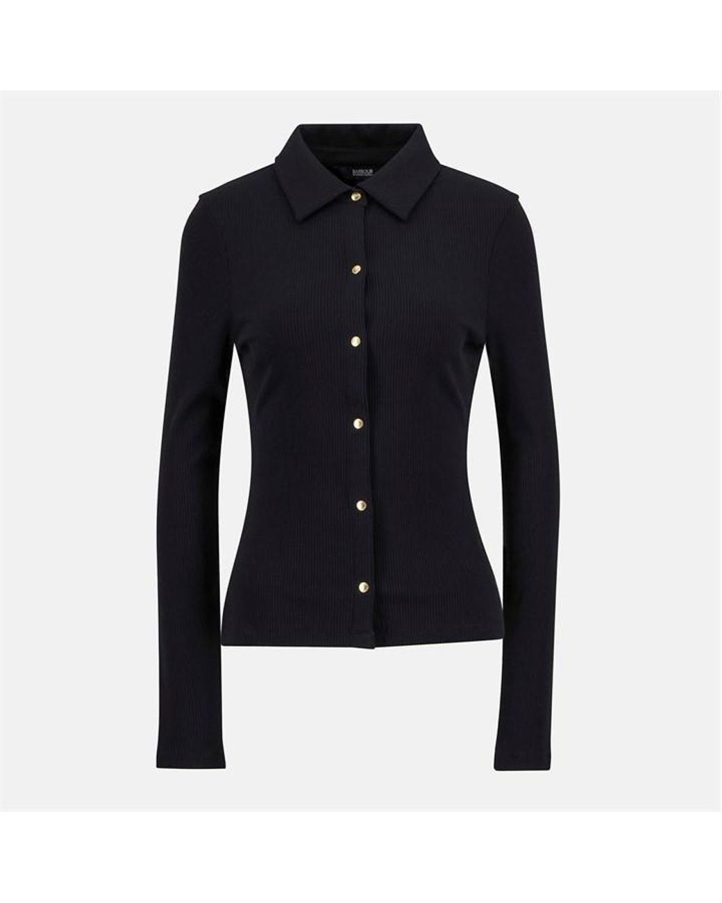 Barbour Blue Chloe Ribbed Top