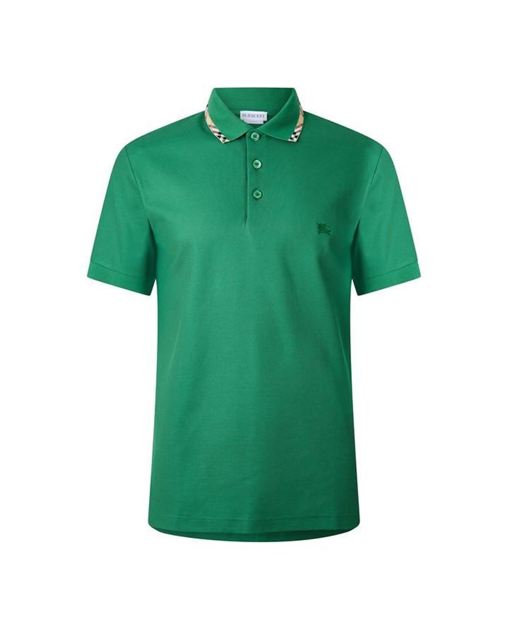Burberry Green Short Sleeve Polo Shirt for men