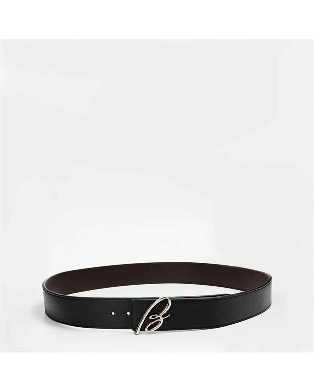 Brioni Black Leather Belt for men