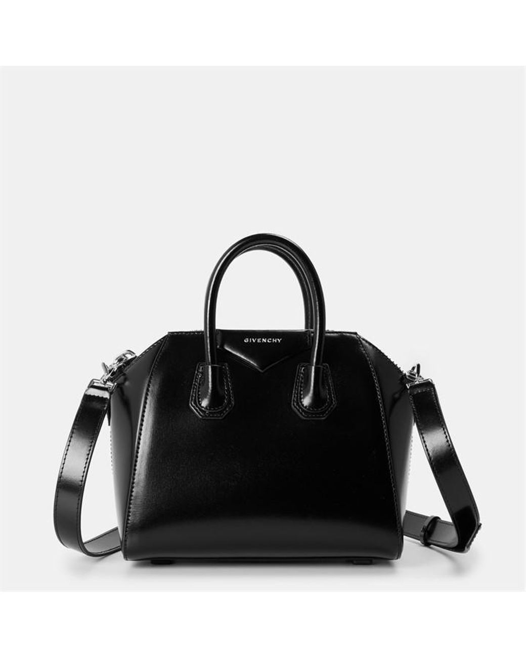 Givenchy Black Giv Mni Antigona Top Handle Bag