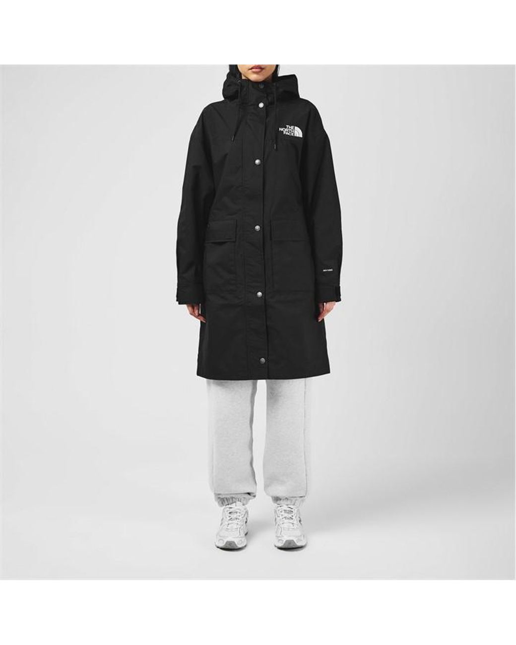 The North Face Black Reign On Waterproof Windproof Hooded Mid-Length Parka