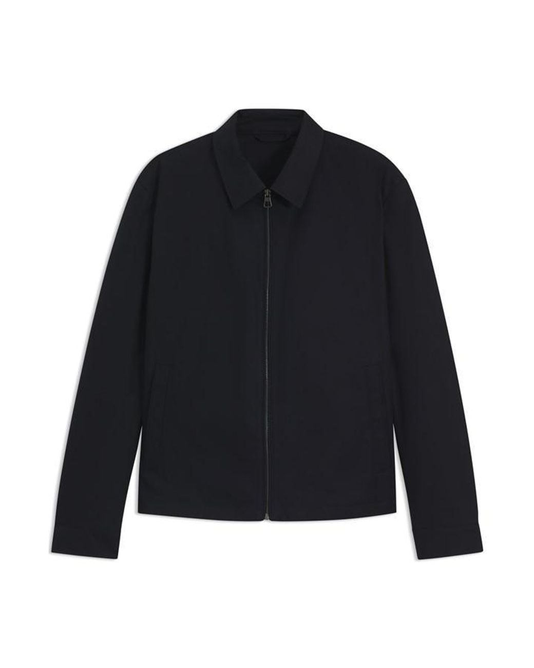 Boss Blue Beckham Cotton Zip Long Sleeve Overshirt for men