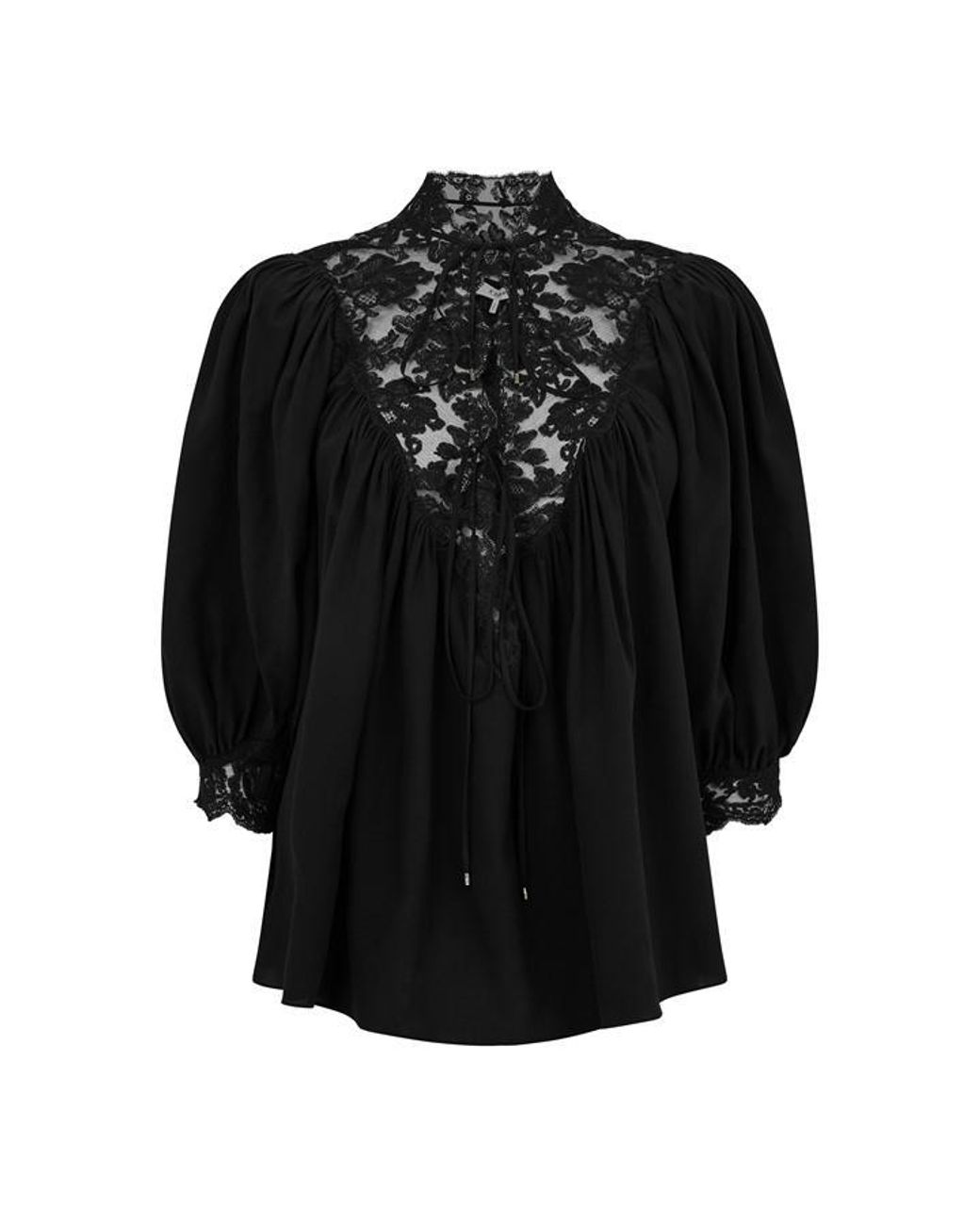 Chloé Black Short Sleeve Blouse