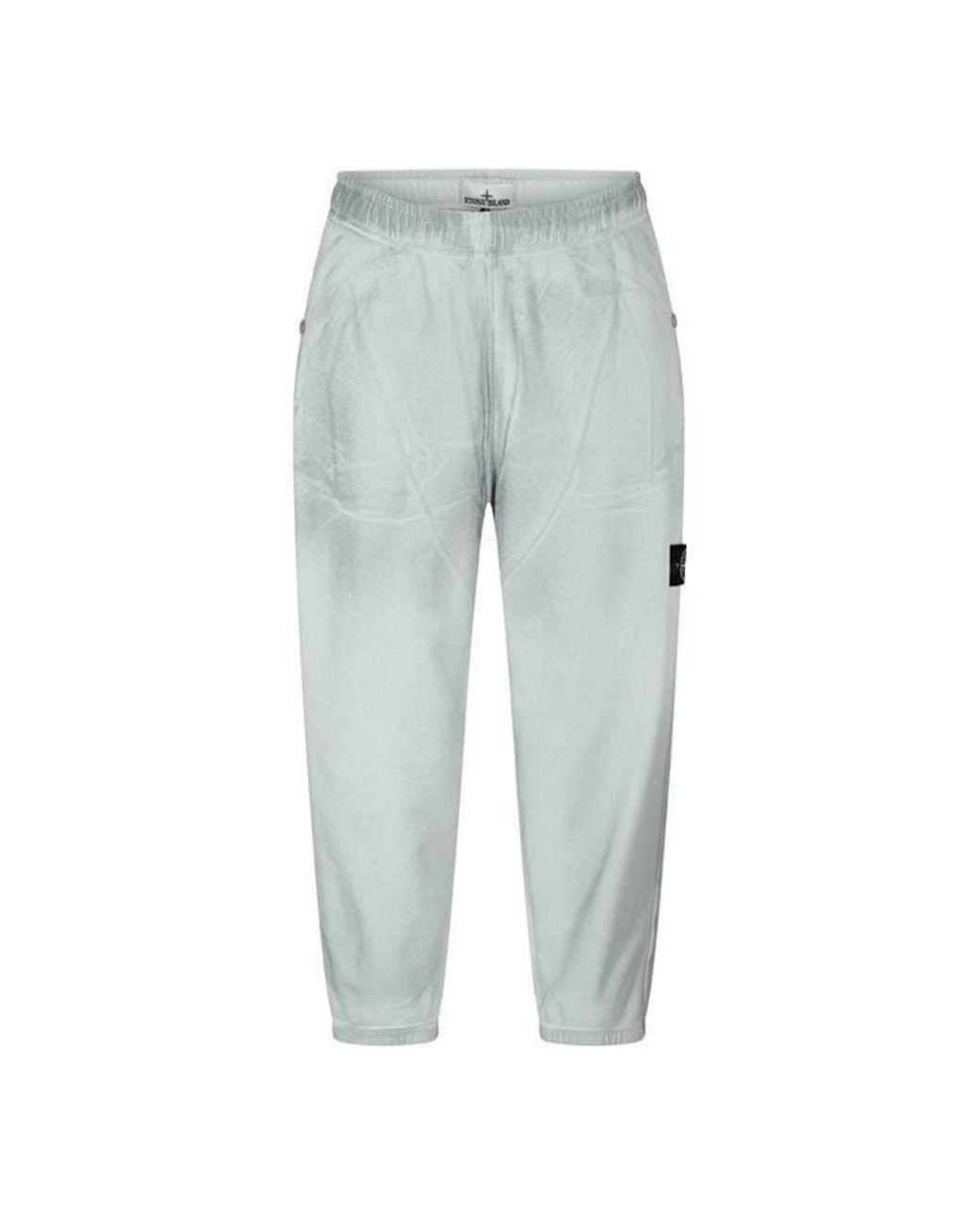 Stone Island Blue Reflect Closed Hem Fleece Joggers for men
