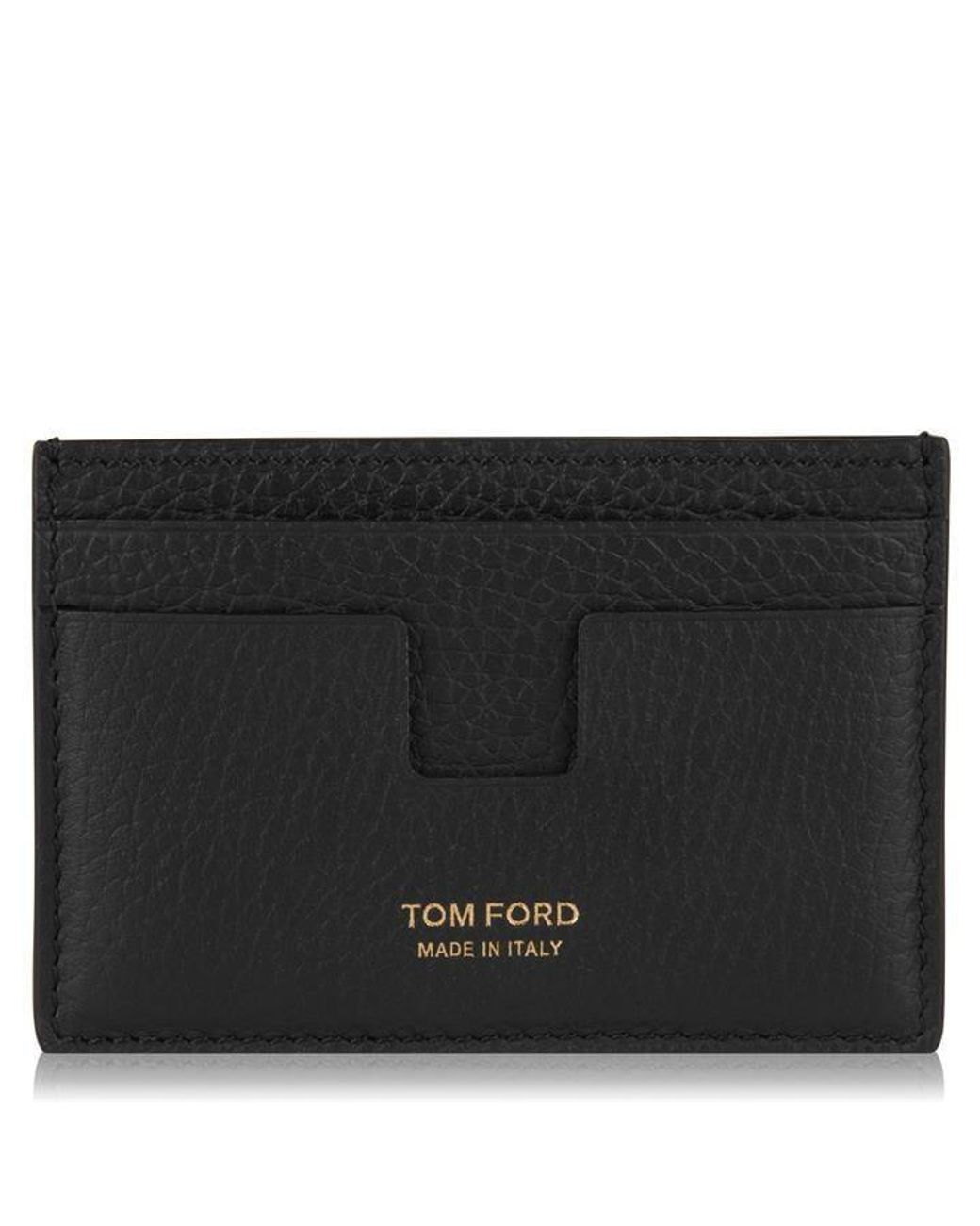 Tom Ford Black Print Logo Cardholder for men