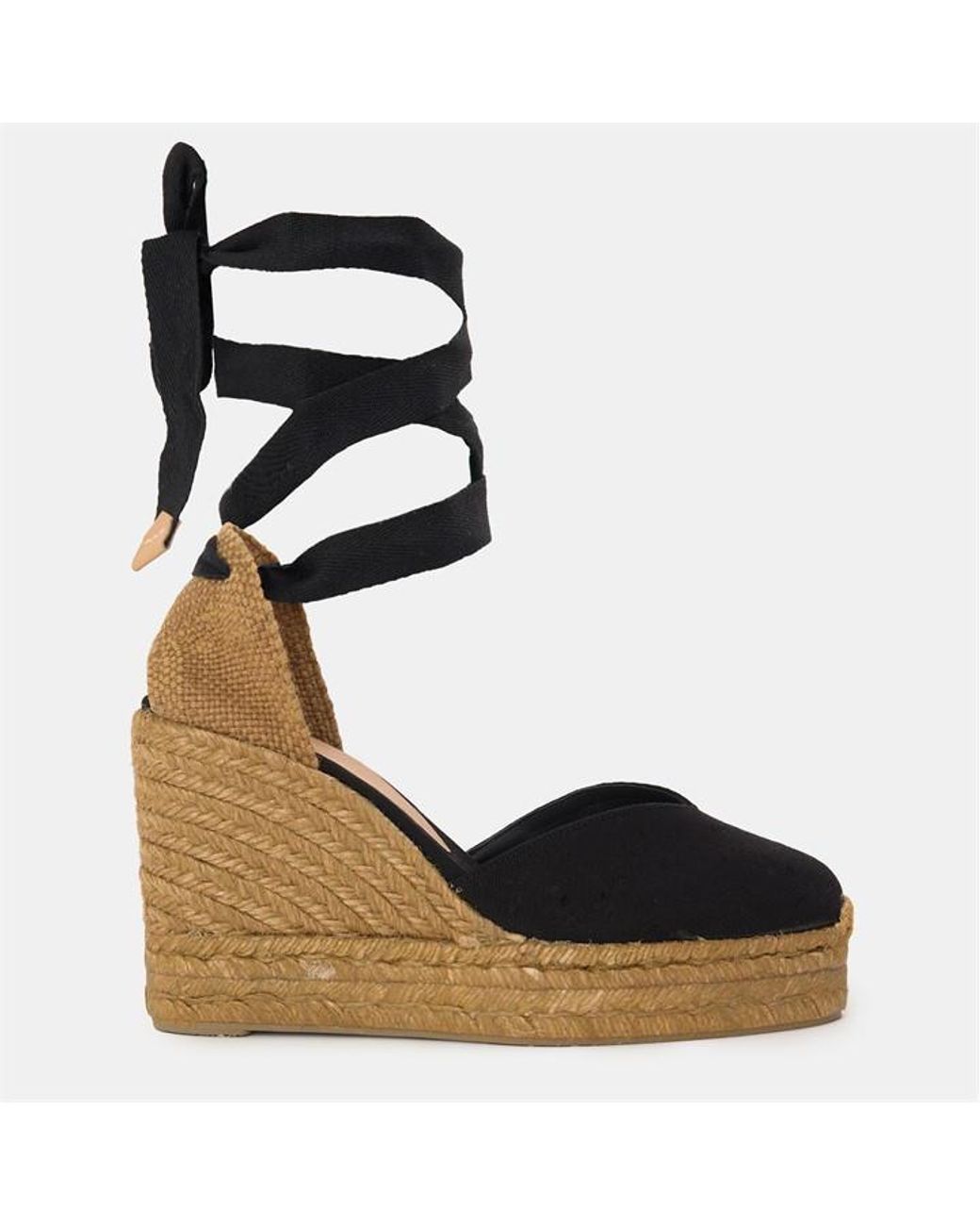 Castaner Black Chiara Wedge Heeled Sandals