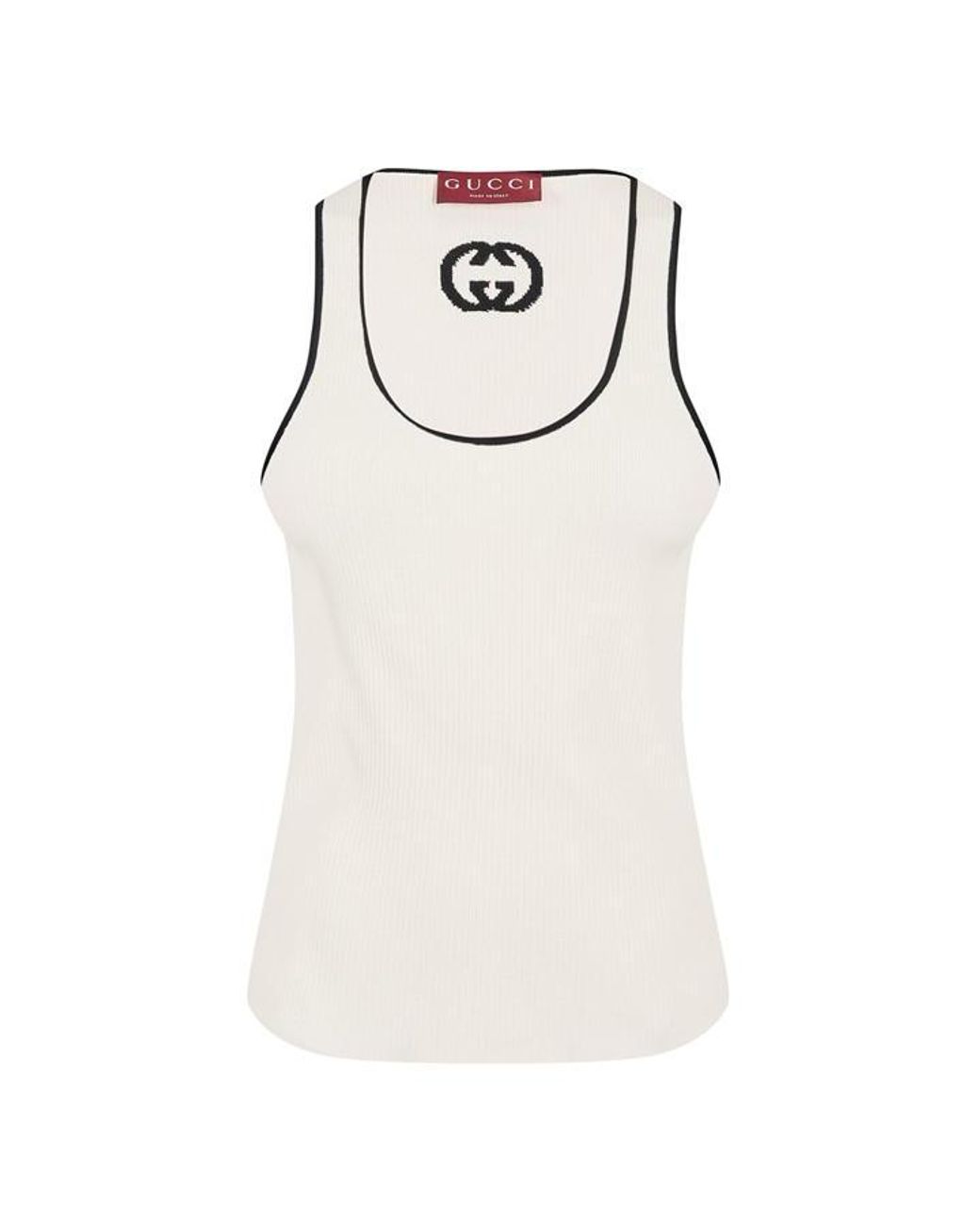 Gucci Natural Bk Logo Knitted Top
