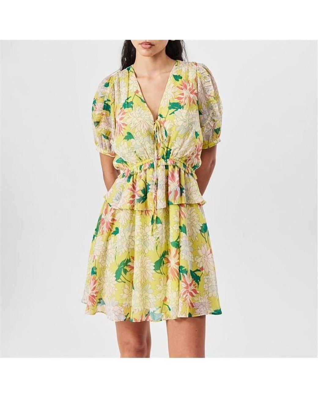 ted baker yellow skater dress Women's TED BAKER Canary Yellow Sleeveless Skater Dress Size 2 Fit & Flare